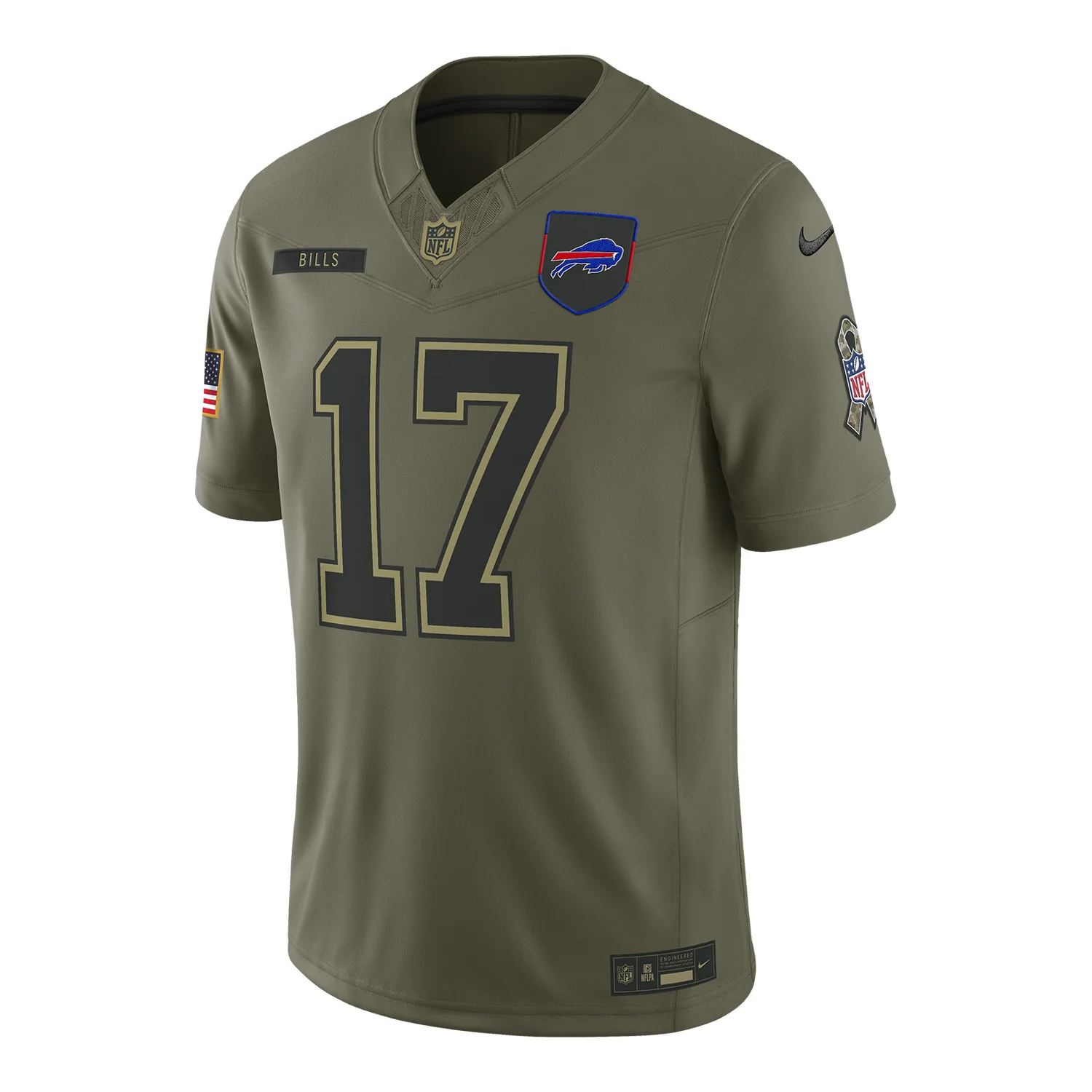Buffalo Bills Nike 2025 Salute to Service Josh Allen Vapor F.U.S.E. Limited Jersey