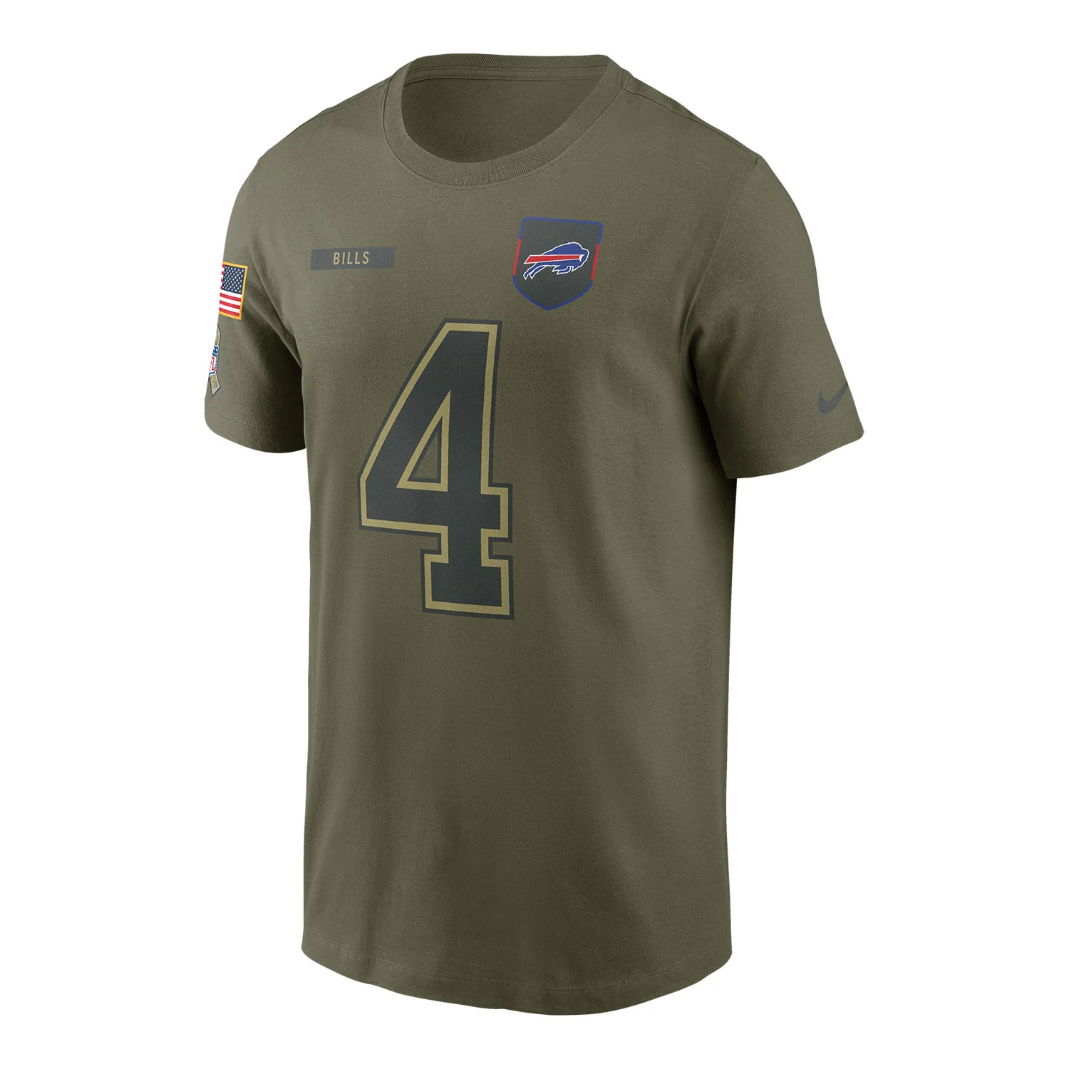 Nike Buffalo Bills 2025 Salute To Service James Cook Name & Number T-Shirt