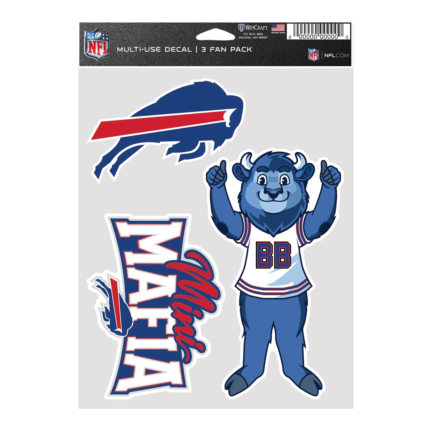 Buffalo Bills Mini Mafia 3 Pack Decal Set