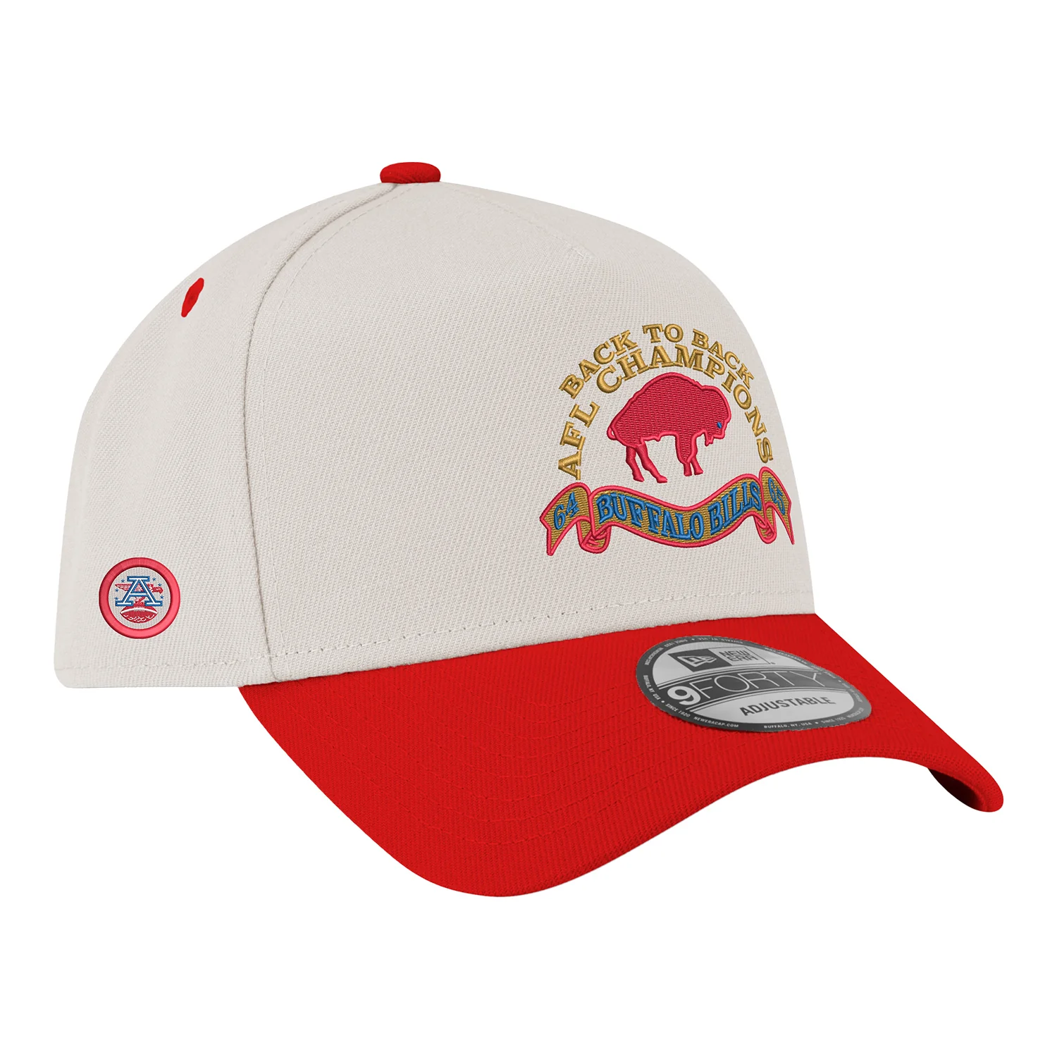New Era Bills 9FORTY A-Frame Back-to-Back AFL Champs Adjustable Hat