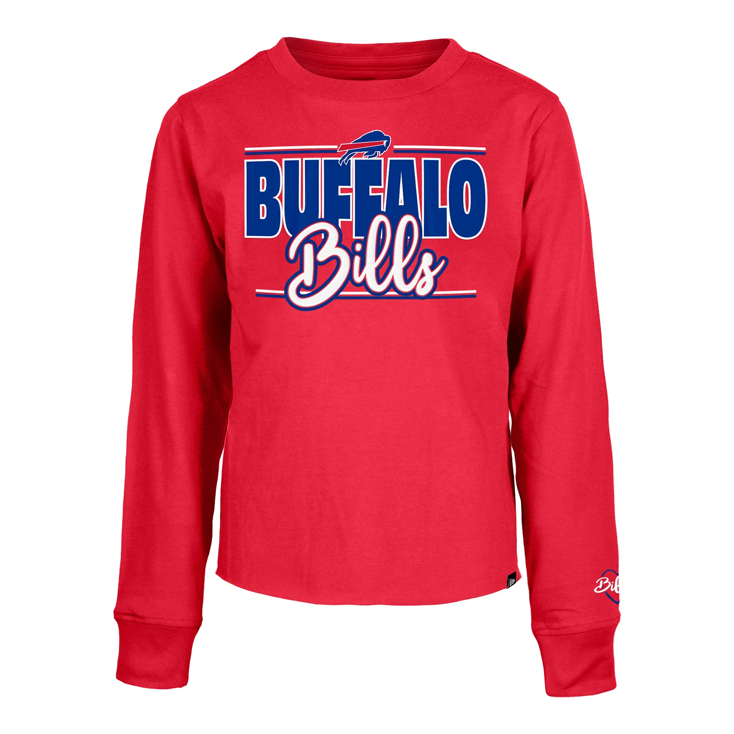 Girls Long Sleeve Cropped Bills T-Shirt