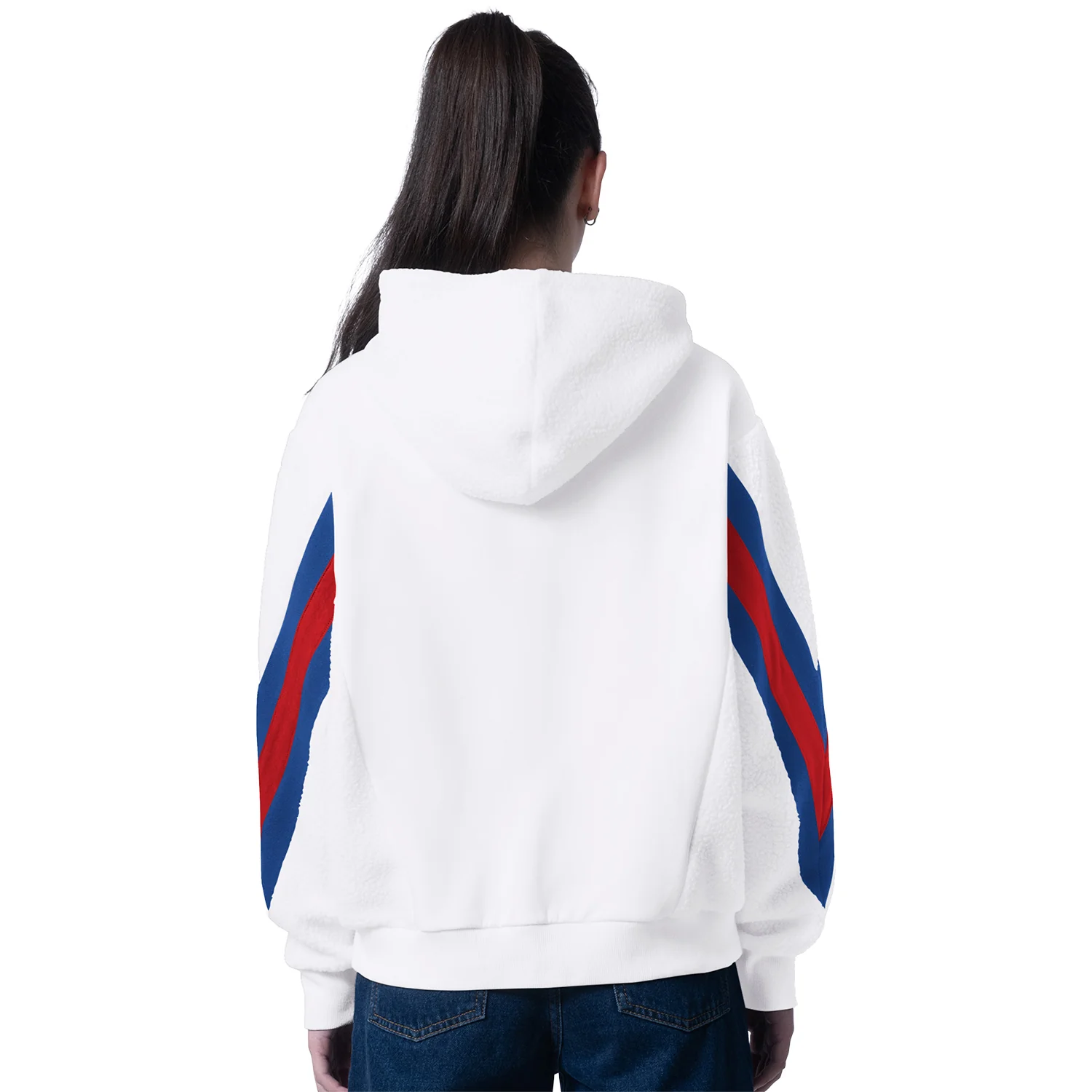 Ladies Fresh Field Stripe Sherpa Hood