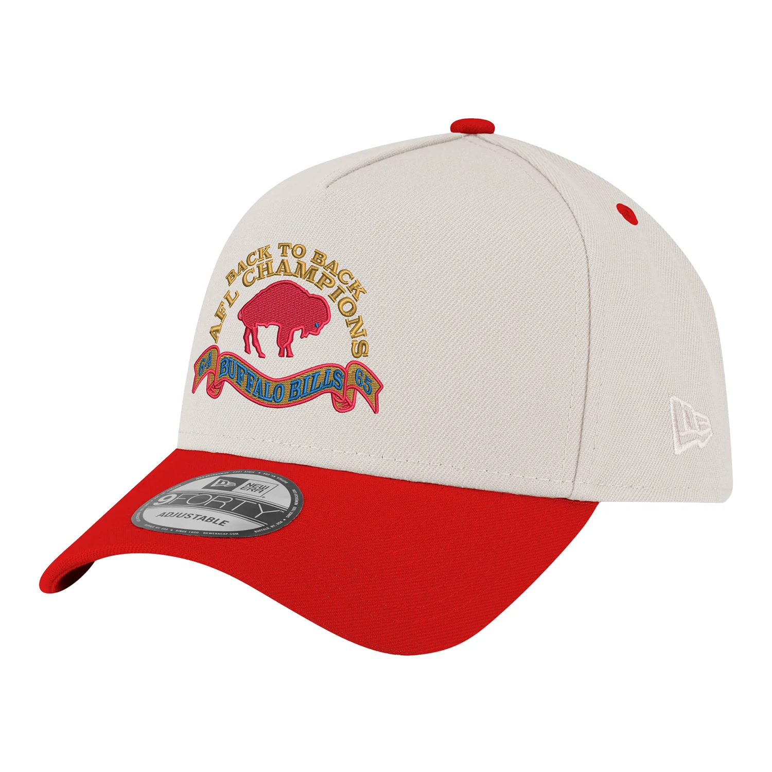 New Era Bills 9FORTY A-Frame Back-to-Back AFL Champs Adjustable Hat